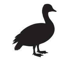 African Pygmy Goose Outline on a Plain White Background vector