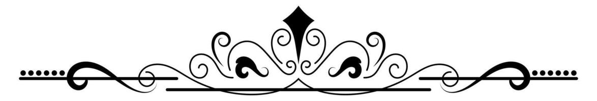 Vintage lines. Decorative elements. Border flower collection. vector