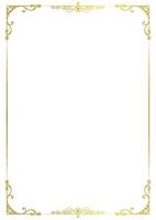 vintage gold frame Retro decorative graphic element for golden card vector