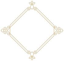 Gradient gold frame vintage horizontal frame Free space for text vector