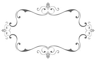 vintage frame lines baroque abstract pattern Rolled wooden lines on the floor, isolated vector