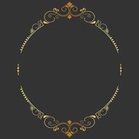 Golden circle. Elegant circle profit. Abstract pattern for graphic element. vector