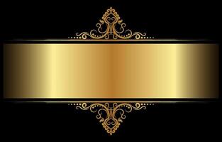 Gold bar frame. Vintage lines, abstract pattern. king of gold on a black background vector