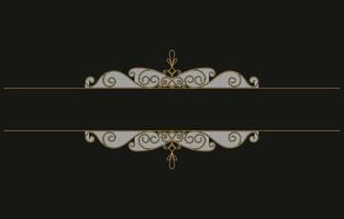 white vintage frame Gold color on dark black background For entering text vector