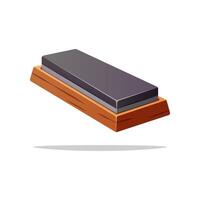Sharpening whetstone. Sharpening stone isolated on white background. vector