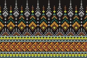 Pixel ethnic pattern oriental traditional. design fabric pattern textile African Indonesian Indian seamless Aztec style abstract illustration for print clothing, texture, fabric vector