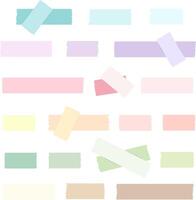 Set of Colorful Adhesive Tape vector