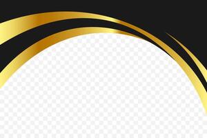 Stylish wavy Black and gold background border suitable for headers and footers. vector