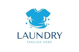 High-efficiency laundry service logo template design. vector