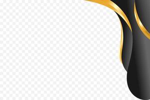 background in wavy Black and gold for stylish header and footer borders. vector