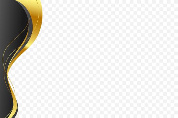 Graceful wavy pattern in a Black and gold background for header and footer borders.