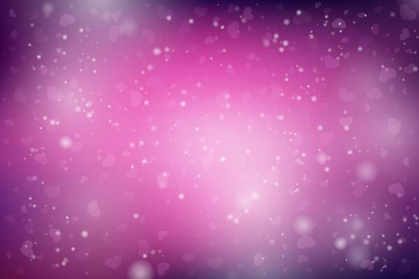 Abstract background with hearts. Pink and purple glow. Valentines Day.