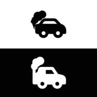 A set of car pollution icon vector