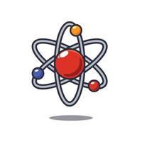 Atom symbol structure. cartoon illustration. vector