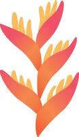Vibrant tropical flower blooms, adding color and summer vibes to any project vector