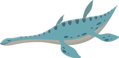 Majestic plesiosaur gracefully gliding through the ocean, showcasing ancient beauty and prehistoric wildlife vector