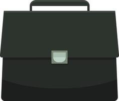 Classic and elegant black leather briefcase, symbolizing professionalism, business, and the corporate world. Perfect for projects related to work, finance, or legal matters vector