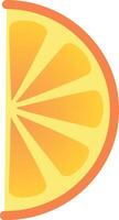 Vibrant illustration of a sliced orange with a gradient color scheme, showcasing the juicy segments of the fruit, perfect for designs related to healthy eating and nutrition vector