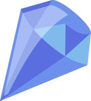 A striking illustration showcases a blue diamond gem with intricate facets and reflections emphasizing its clarity and brilliance in a simple yet elegant manner vector