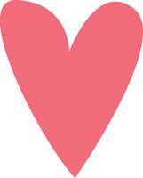 The image showcases a bold pink heart shape representing warmth and love set on a pristine white background to emphasize its vivid color vector