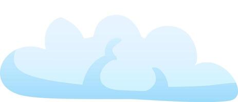 Soft blue clouds float gently in the sky creating a peaceful atmosphere. The illustration captures the essence of tranquility and calmness found in nature vector