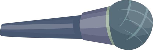 A cartoon style microphone depicted in a vibrant design commonly used for performances or recording sessions highlighting its essential features vector