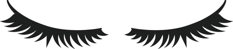 The design features a pair of striking black eyelashes that emphasize beauty and style ideal for use in various creative projects related to makeup vector