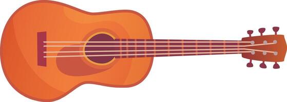 The acoustic guitar features an orange brown finish and classic design ideal for musicians of all skill levels inviting creativity and performance vector