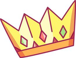 This vibrant cartoon crown showcases playful design elements with geometric shapes and bright colors suitable for childrens events or themed decorations vector