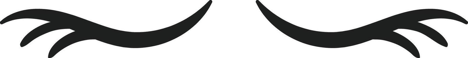 A striking design features black eyelashes elegantly displayed on a white background perfect for beauty concepts makeup artistry and creative projects vector