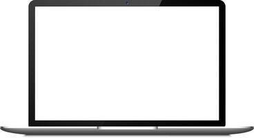 A sleek laptop design with a blank screen, ideal for showcasing digital creativity and modern technology trends in a minimalist workspace vector