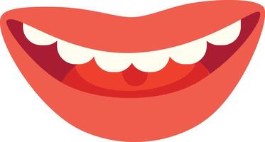 A vibrant depiction of a smiling mouth with bright white teeth on a simple background conveying joy and positivity vector