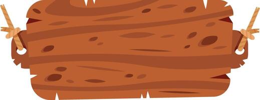 A rustic wooden sign with natural texture and knots, perfect for crafting or decoration ideas in creative spaces vector