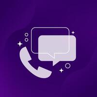 contacts, phone call icon for web vector
