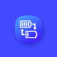 change or replace battery icon vector