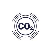co2 sensor icon, carbon dioxide detector on white vector