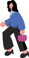 Business Office Character in Flat Design and Shape. vector