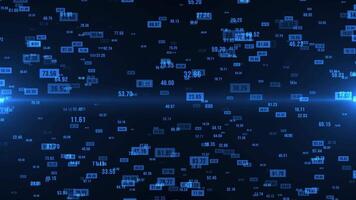 Computer binary code numbers are falling. computer binary files encode digital rain. Digital matrix background with numbers video