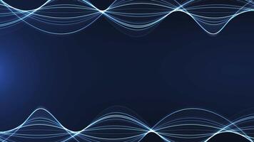 Abstract blue background with swirling hi-tech lines. seamless loop video