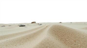 Sand Texture Close-up On the Beach -On white Backgrounds photo