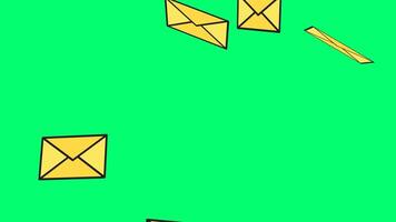 Incoming Email Animation. Suitable for Business and Financial Content. 2d animation 4k. Transparent Background. video