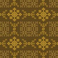 Geometric Pixel pattern.seamless pattern, mexican blanket, rug, carpet, tiles, illustration design on golden, brown background. vector