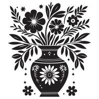 Delicate Stems in a Refined Silhouette Vase vector