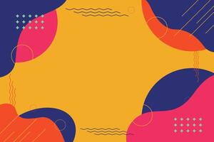 Hand drawn abstract organic shapes template background vector