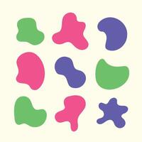 Collection of abstract shapes and Liquid drops for design and creative element shapes vector