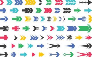 Diverse collection of geometrical signs featuring unique arrow shapes vector