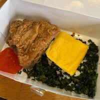 Crispy fried chicken paired with a fluffy omelet, breakfast or dinner, this combo never disappoints photo