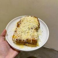 Sweet meets savory with this irresistible cheese chocolate toast. A perfect treat for any time of day photo