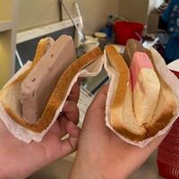 Sweet, creamy, and oh so nostalgic. Enjoying this Singaporean classic, ice cream bread bliss photo