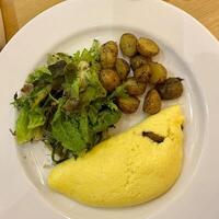 Bringing breakfast to the salad game. This omelet salad is a perfect mix of protein and fresh greens, deliciously satisfying photo
